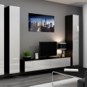 Cama Living room cabinet set VIGO 1 black/white gloss