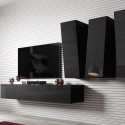 Cama Living room cabinet set VIGO SLANT 1 black/black gloss