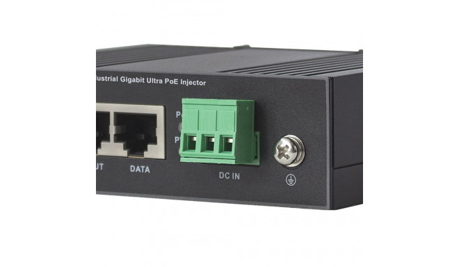 Intellinet Industrial Gigabit Ultra PoE Injector, 1 x 60 W Port, IEEE 802.3bt/at/af Power over Ether