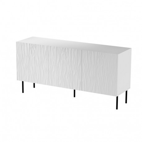 JUNGLE chest 152x40.5x74.5 white matt + black legs