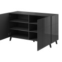 Cama sideboard 2D REJA graphite grey gloss/graphite grey gloss