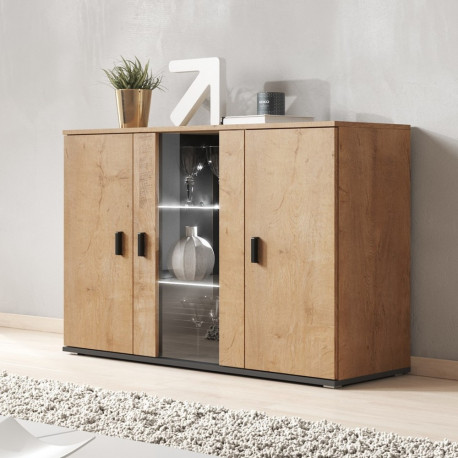 Cama sideboard 120 cm SOHO S7 lefkas oak/black