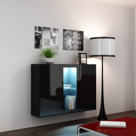 Cama Sideboard VIGO 90/120/38 black/black glossy