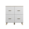 Cama sideboard LOTTA 110 4D white + sonoma oak Cama sideboard LOTTA 110 4D white + sonoma oak