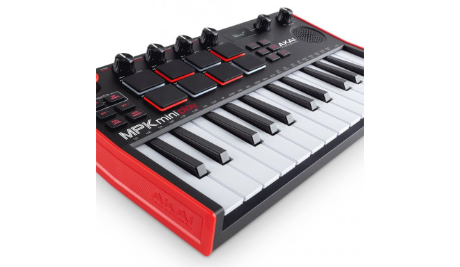 AKAI MPK Mini Play MK3 Control keyboard Pad controller MIDI USB Black, Red