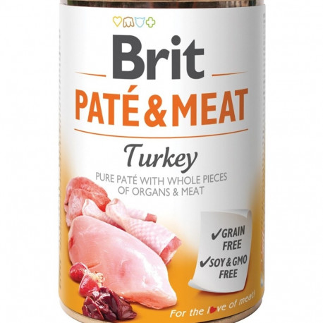 BRIT Paté & Meat with Turkey - wet dog food - 400g
