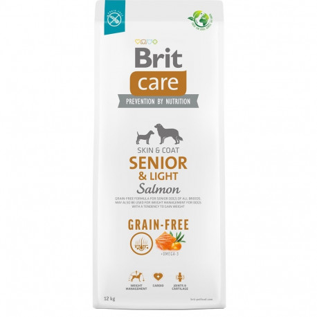 BRIT Care Senior&Light Salmon - dry dog food - 12 kg
