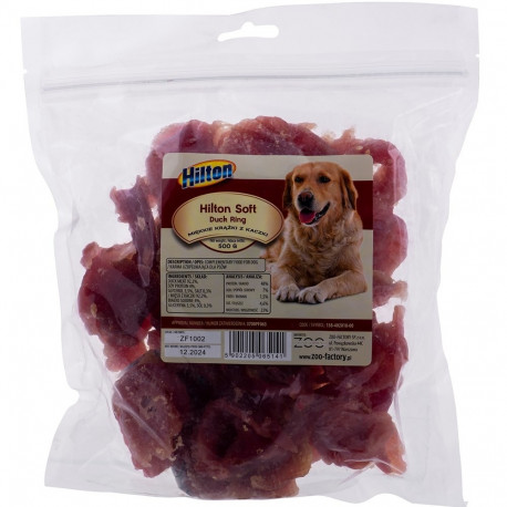 HILTON Soft duck rings - Dog treat - 500 g