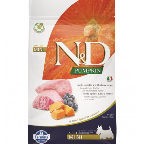 FARMINA N&D Pumpkin Dog Lamb & Blueberry Adult Mini - dry dog food - 800 g