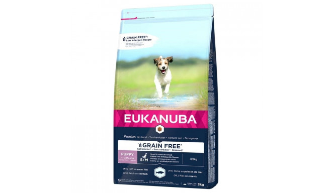 EUKANUBA Grain Free Puppy Small/Medium Breed Ocean Fish - dry dog food - 3 kg