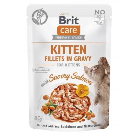 BRIT Care Cat Kitten maitsev lõhe tasku - märg kassitoit - 85 g