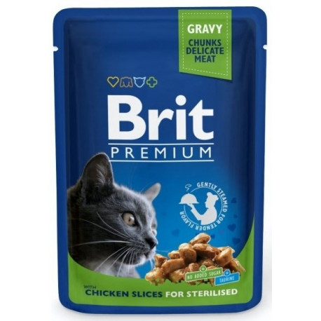 BRIT Premium Cat Chicken Sterilised märg kassitoit 100g