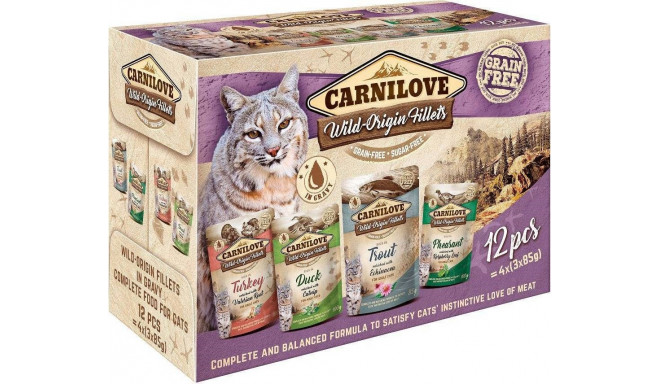 CARNILOVE Cat Wild Origin Fillets - wet cat food - 12x85g