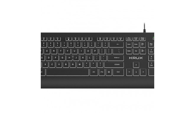 KRUX ERGO LINE wired black US keyboard