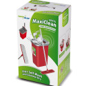 Flat Mop + Bucket + Telescopic Pole + 2 x Microfibre Pad 5.7L Floor Cleaning XXL Set Rotating Head