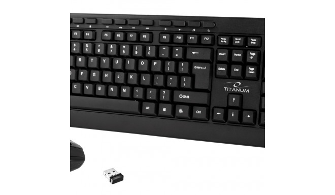 TITANUM TK108 klaviatuur + USB hiir must