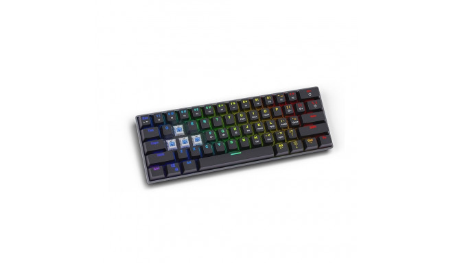 SAVIO Mechanical Keyboard BLACKOUT Blue (Outemu Blue), black