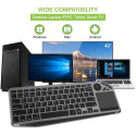 Techly ICTB9801TB keyboard RF Wireless + Bluetooth QWERTY US English Black