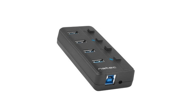 NATEC HUB USB 3.0 MANTIS 2 4-pordiline lülitiga ja toiteallikaga