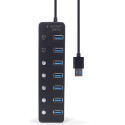 Gembird UHB-U3P7P-01  7-port USB 3.1 (Gen 1) hub with switches, black