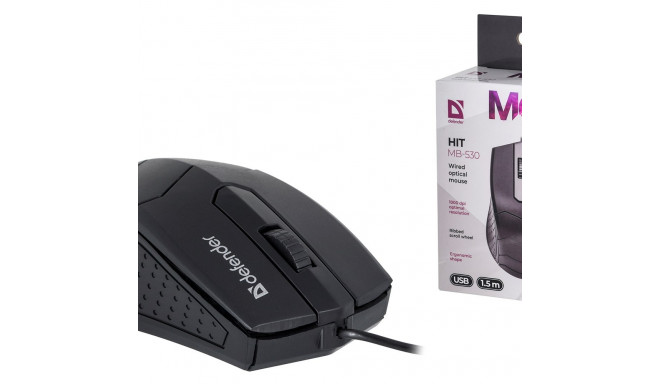 MOUSE DEFENDER HIT MB-530 BLACK OTPICAL 1000dpi 3P