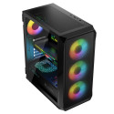 Logic arvutikorpus Portos ARGB Midi USB 3.0, must