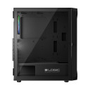 Logic arvutikorpus Portos ARGB Midi USB 3.0, must
