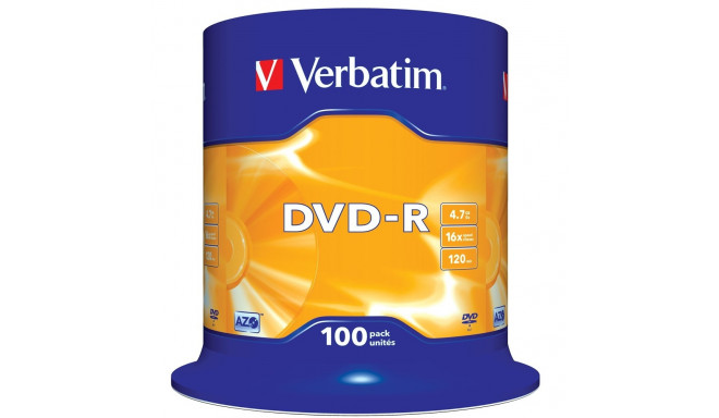 Verbatim DVD-R Matt Silver 4.7GB 100pcs