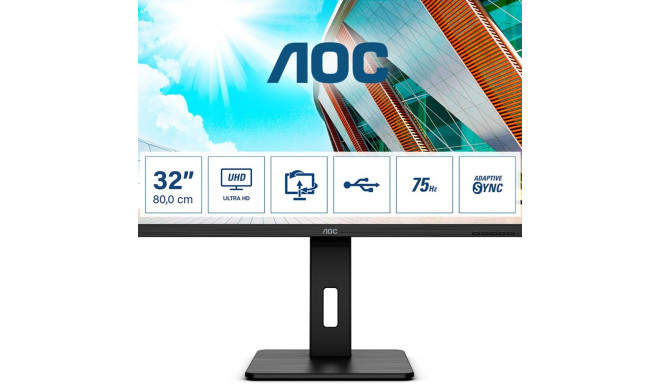 AOC monitor 31,5" U32P2CA 4K Ultra HD LED
