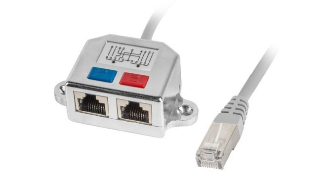 Lanberg adapter lan rj45/2x rj45 ftp jagaja ad-0026-s