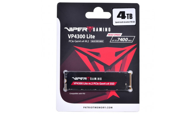 Patriot Memory VP4300 Lite M.2 4 TB PCI Express 4.0 NVMe (VP4300L4TBM28H)