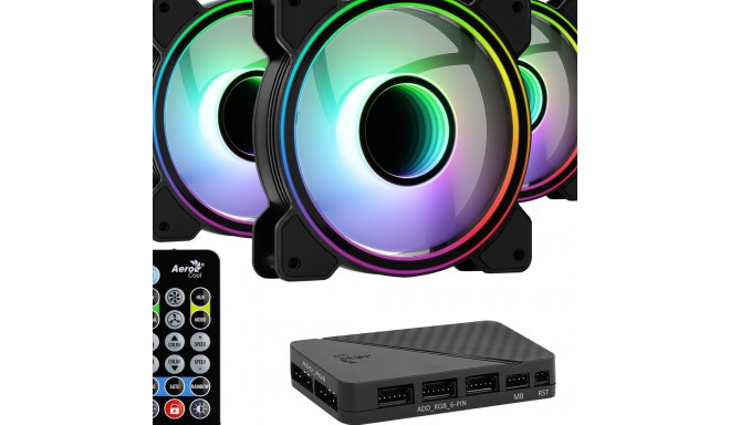 Aerocool Mirage 12 ARGB Pro Computer case Cooling set 12 cm Black