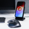 Crong MagSpot Pivot Stand - MagSafe charger for iPhone, Apple Watch and AirPods (Shadow Black)