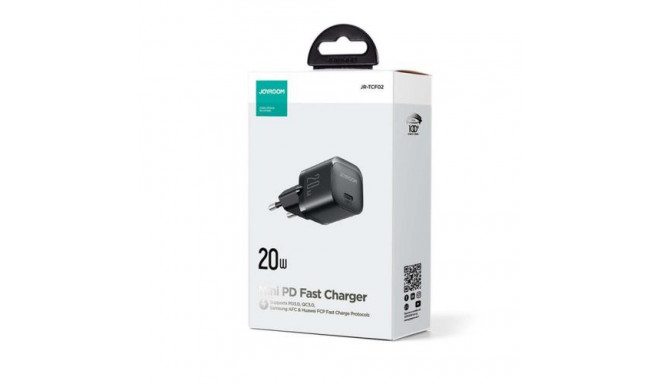 Joyroom Travel Charger Mini Type-C, PD 20W, Black (JR-TCF02)