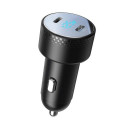 Joyroom Car Charger with Digital Display, U+C, QC 3.0, PD, 70W, Black (JR-CCD02)