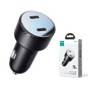 Joyroom Car Charger with Digital Display, U+C, QC 3.0, PD, 70W, Black (JR-CCD02)