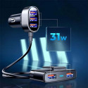Joyroom Car Charger 5-in-1, U+U+U+U+U 31W, Black (JR-CL03)