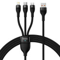Baseus Universal Flash Series 3-in-1 Fast Charging Data Cable (USB-A to Micro + Lightning + Type-C) 