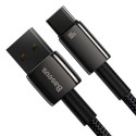 Baseus Type-C Tungsten Gold series cable 480Mb/s, 100W, 2m Black (CAWJ000101)