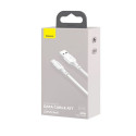 Baseus Type-C Simple Wisdom cable (2pcs/set) 5A 1.5m White (TZCATZJ-02)