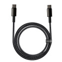Baseus Type-C - Type-C cable Tungsten Gold Fast charging and data 100W (20V/5A) 2m Black (CATWJ-A01)