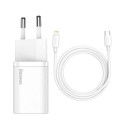 Baseus Travel Charger set Super Si 1C QC (With Simple Wisdom Cable Type-C to Lightning 1m) 20W EU Wh