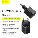 Baseus Travel Charger Super Si 1C Quick Charger PD 30W EU Black (CCSUP-J01)