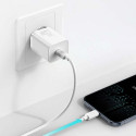 Baseus Travel Charger set Super Si 1C QC (With Simple Wisdom Cable Type-C to Lightning 1m) 20W EU Wh