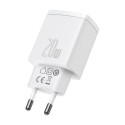Baseus Travel Charger Compact Quick Charger U+C 20W EU White (CCXJ-B02)