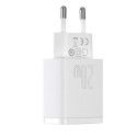 Baseus Travel Charger Compact Quick Charger U+C 20W EU White (CCXJ-B02)