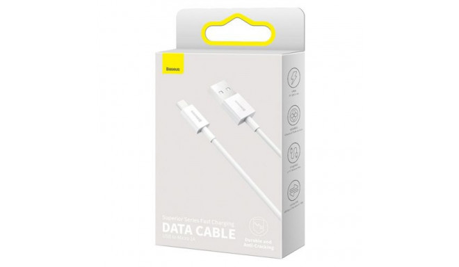 Baseus Micro USB Superior cable, fast charging cable 2A 1m White (CAMYS-02)