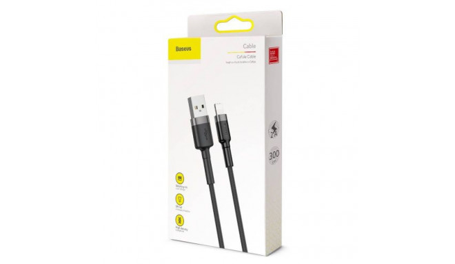 Baseus cable USB - Lightning Cafule 2A 3m, grey/black (CALKLF-RG1)