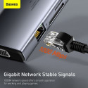 Baseus HUB Metal Gleam Series 9-in-1 Multifunctional (Type-C to 3x USB3.2/PD 100W/VGA Full HD 60Hz/H