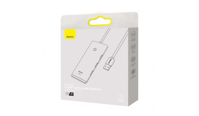 Baseus HUB Lite Series adapter (USB-A to 4xUSB-A 3.0 5Gb/s) Black (WKQX030101)